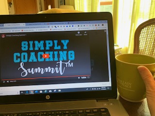 crpinkosky's tweet photo. Waiting with my cup of tea for the #simplycoachingsummit19  sessions to go live on Monday morning. https://t.co/x9ciNTb4e4