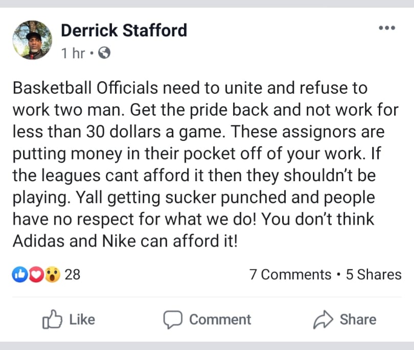 OfficiatingB's tweet image. Former NBA Official speaks out about working off-season basketball on some level. Is he right?