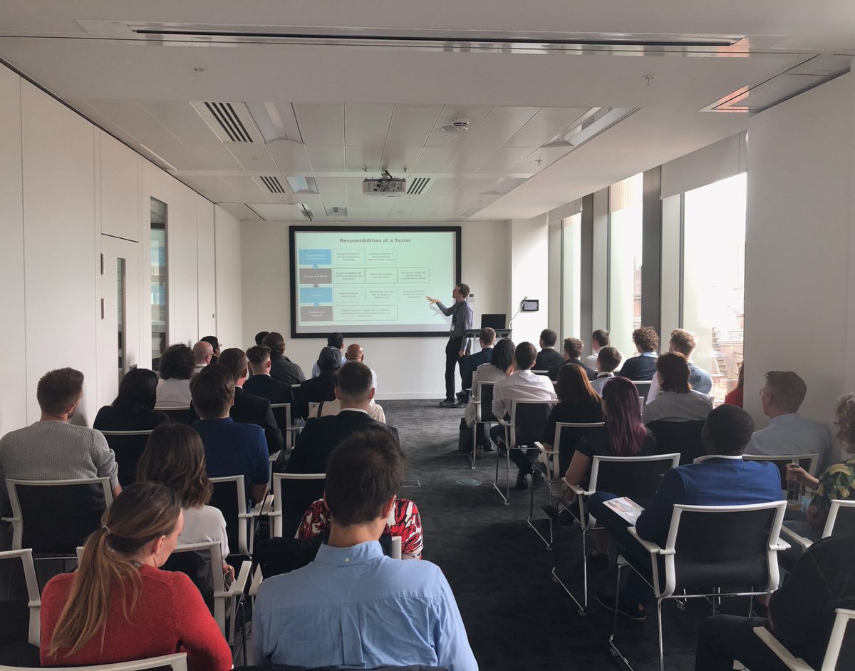 FDMGroup's tweet photo. We’re kicking off our #BugBash in #Glasgow with an introduction to #SoftwareTesting - its a full house and we’re ready to get started with the project 👍🏽 #FDMcareers https://t.co/tL0xNf9ZLa