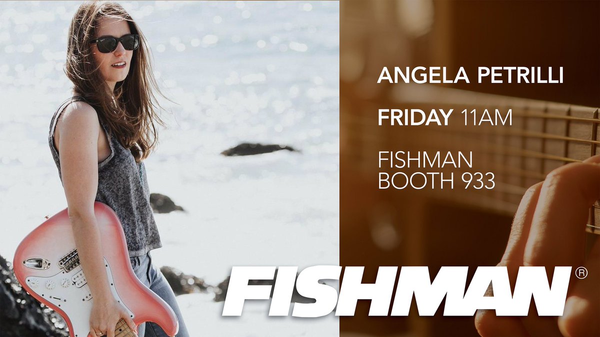 angelaplaysgtr's tweet photo. NASHVILLE! Catch me @NAMMShow this Friday at @Fishman_Music Booth! I’ll be rocking out with their amazing #Fluence pickups! Come by and say hello! #fishman #fluence #namm #nashville #guitarist #guitarplayer #stratocaster @Fender https://t.co/XZWqQXyalf