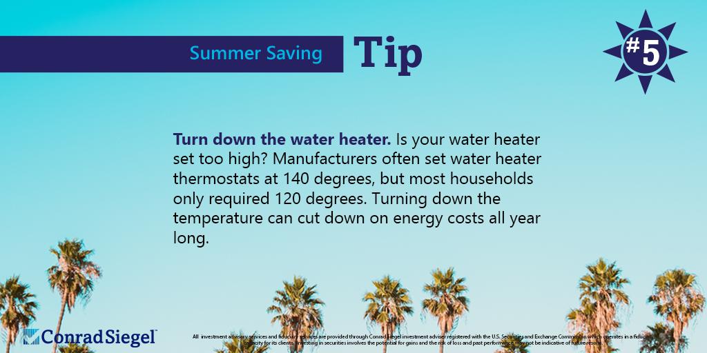 ConradSiegelAct's tweet image. With your AC running at full blast in this heat, turn down the water heater! How are you #SavingForSummer?