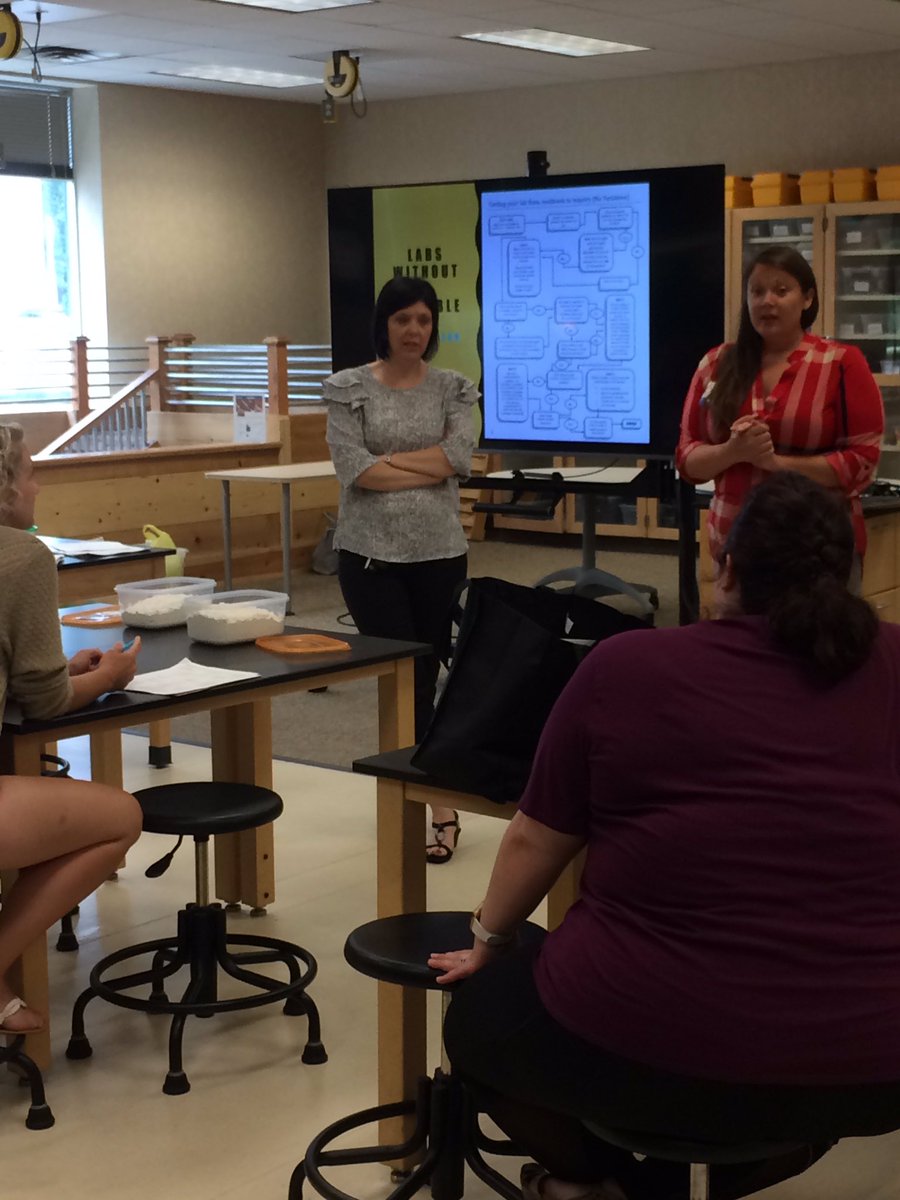 VAI_Education's tweet photo. Danielle Wall and Tracy Merica demonstrate how to take any cookbook lab and make it an inquiry-based adventure! #Inquiry #Scienceonthegrand #SOTG #Teachers https://t.co/XZvJIOO9zR