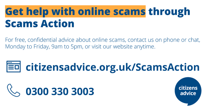 MetCC's tweet photo. Find out more about @CitizensAdvice new #ScamAction service.
https://t.co/rjlaKDSc8Z https://t.co/6nUssaIyVK