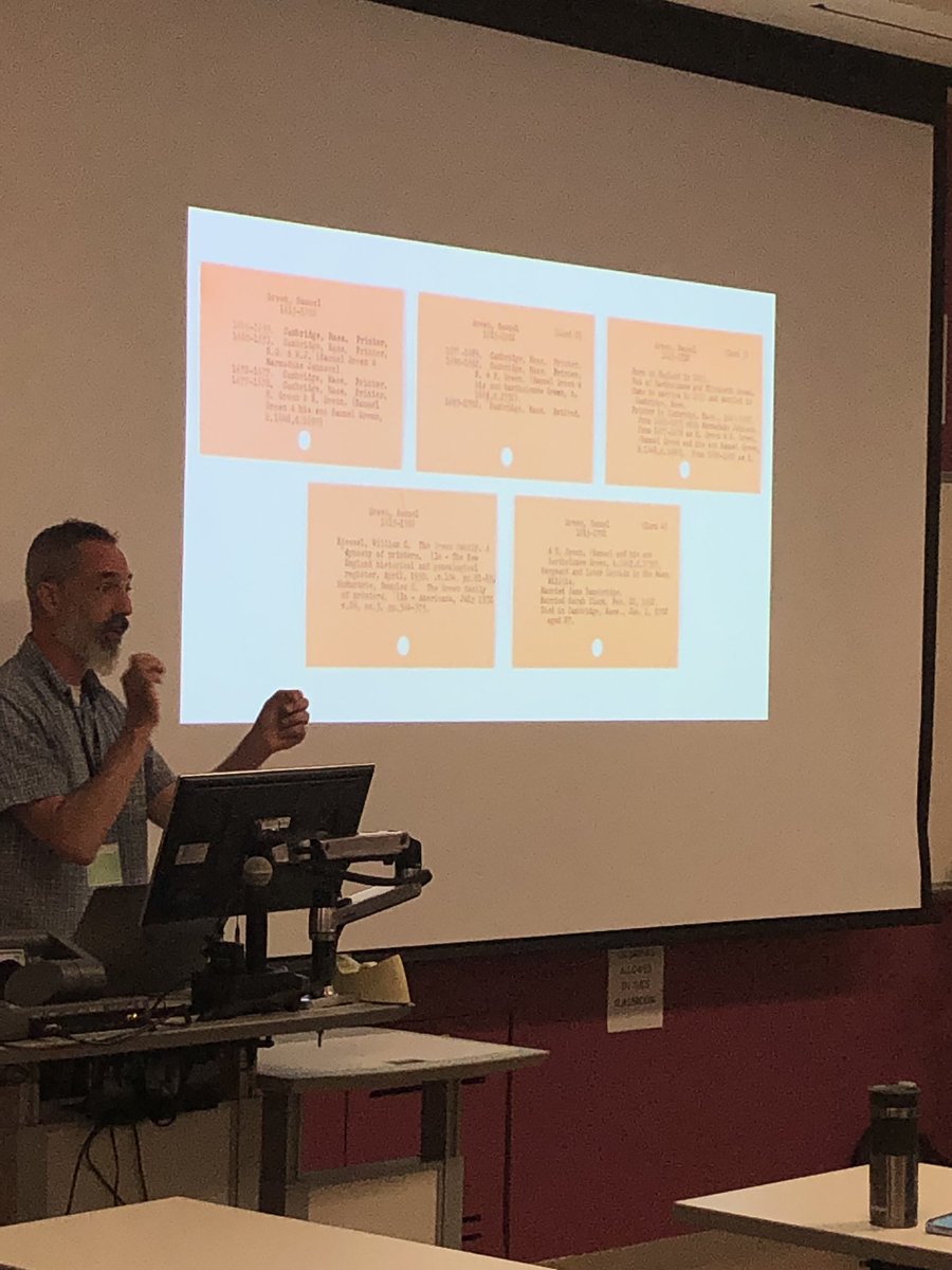 heykimtoney's tweet image. Great to see shout out to AAS printers file as amazing resource at #sharp19 during Mike Kelly’s talk about Samson Occoms networks of print americanantiquarian.org/printers-file