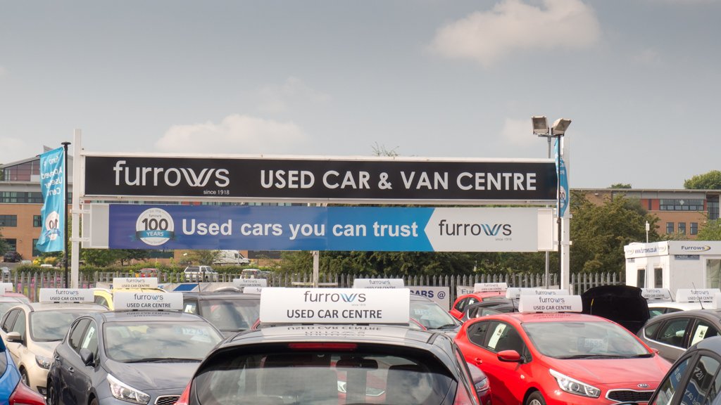 FurrowsGroup's tweet photo. The totem and more signs are up at our new Used Car and Van Centre in Telford. The internal offices are also coming along nicely! Not long to go until the launch weekend! 😃 https://t.co/157M7ao20m