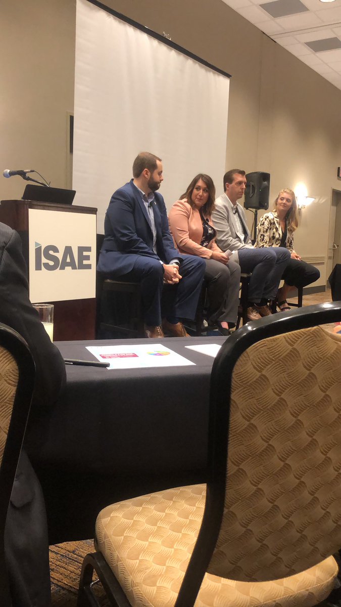 Cory Martin, Director of Association Management assisting in a young professionals pannel discussion at ISAE 2019.