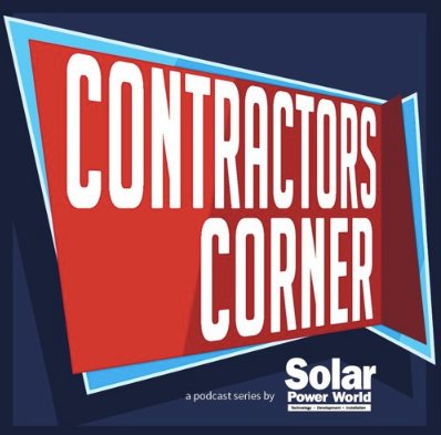 SolarPowerWorld's tweet photo. In our #ContractorsCorner podcast series, Solar Power World editors talk with the U.S. #solar industry’s biggest newsmakers. Listen for free today: https://t.co/9cInHyHngY https://t.co/EQsZ4KZcTG