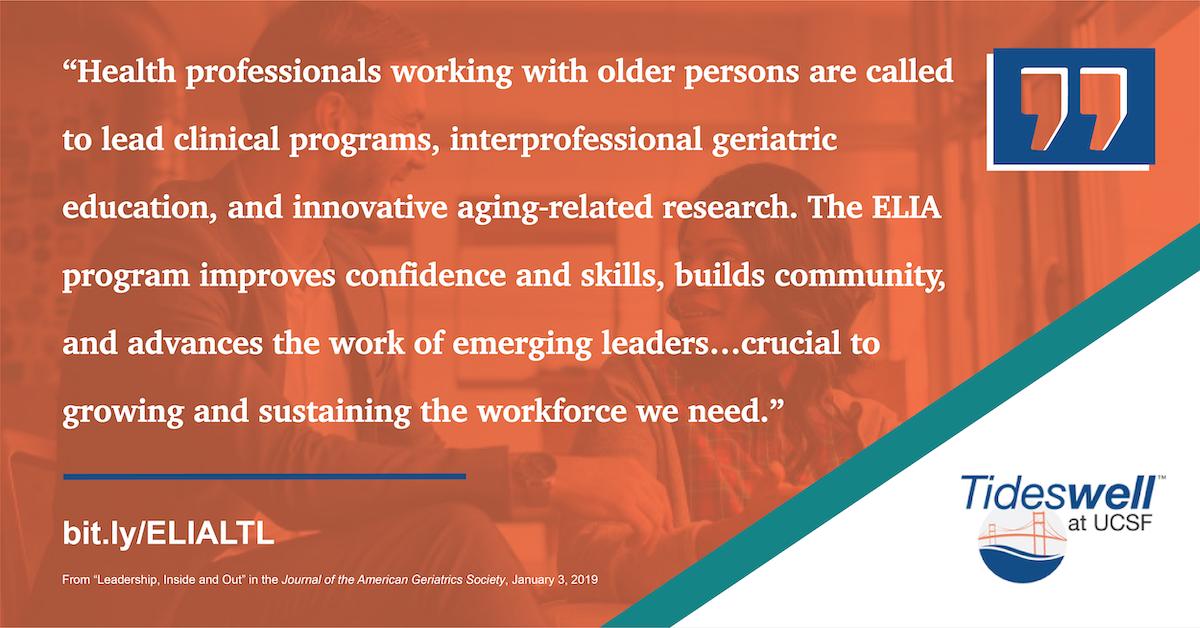 TideswellUCSF's tweet photo. Calling all Emerging Leaders in the field of aging: Tideswell is now accepting applications for the 2020-21 Leadership Development Program! 
https://t.co/kq7OgWJq5L https://t.co/bKu5D6rYS8