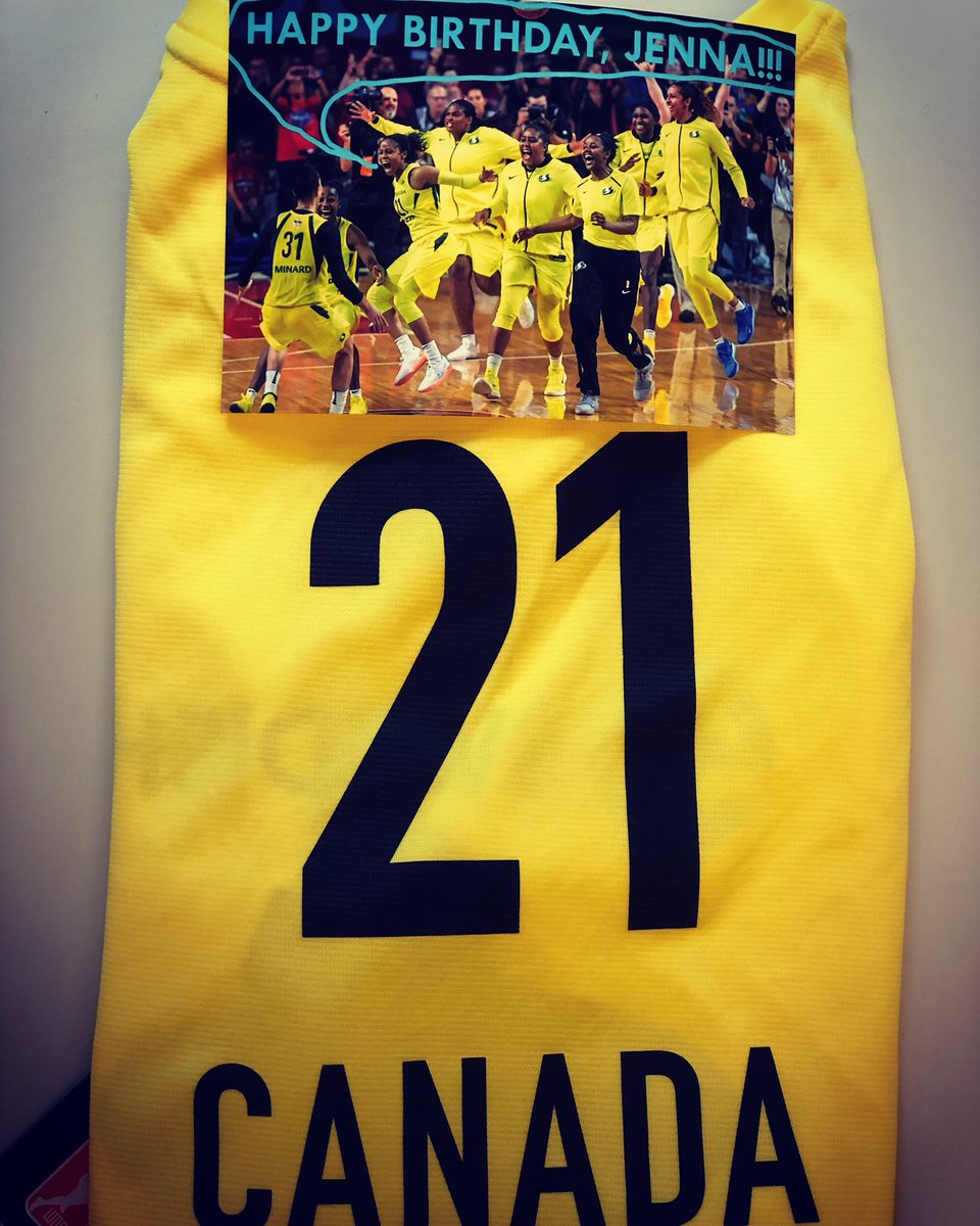 StormChaser206's tweet photo. My wife’s amazing friends/co-workers (and fellow Storm fans) really nailed her birthday gift &amp; card. Now she’s really ready to rep her favorite player! ⛈ #WeRepSeattle https://t.co/kBsWfqyikW