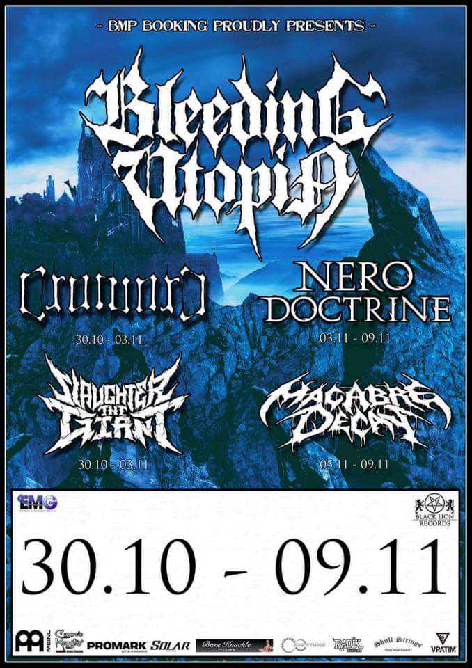 We're gonna support the mighty Bleeding Utopia on their european tour in November!! Cities and venues will be announced soon! Let‘s break some necks with this one! #Deathmetal #tour #metal