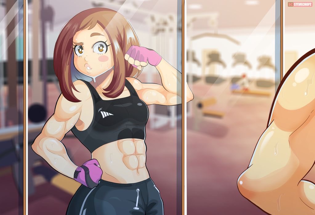 I seriously want her to be buff by the end of My Hero Academia just because of all the training she does
