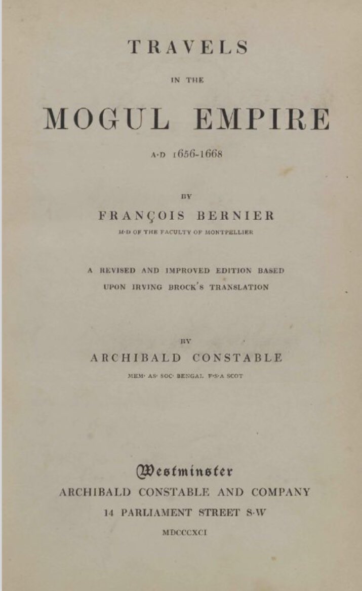 12/n And since Francois Bernier, has been quoted let me put across more of his opinions which may disappoint  @iamrana . When the Ambassadors came to the court of Aurangzeb, they weren’t given enough respect for their gifts were considered cheap. Ref: Pg 133-34, (book in snippet3