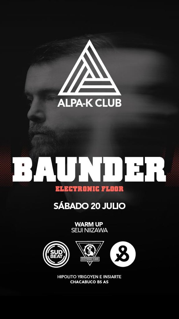 Joaqui_Decunto's tweet photo. Este sábado tenemos el verdadero honor de tener a unos de los mejores productores del progressive nacional como lo es @baunder después de su gira por Japón viene a nuestro club a detonar la pista!! Warm up a cargo de Seiji Niizawa a quienes vemos?? @ALPAKDISCO #electronicfloor https://t.co/vOJRifdqqq