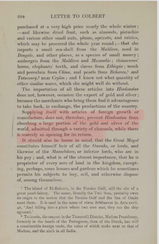 14/n Further if Francois Bernie mentions of Gold & Silver flowing in India as business exchange, in next page he clearly mentions that they were always to suffice the royal Mughals & condition of peasants, labour’s & other working class always remained in disdain.