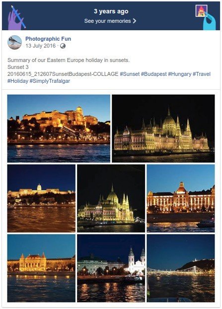 CGruenenfelder's tweet photo. fbm20160713 - #ThreeYearsAgo
Summary of our #EasternEurope holiday in sunsets. - Sunset 3 20160615_212607SunsetBudapest-COLLAGE
#Sunset #Budapest #Hungary #Travel #Holiday #SimplyTrafalgar

More on: https://t.co/Gk5eIcE8Rr https://t.co/vF9wlRBUsk