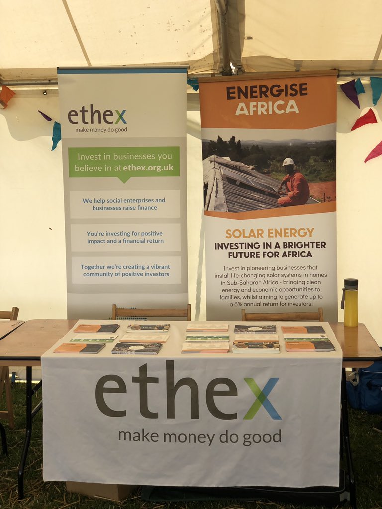 timtomdon's tweet image. Ready for business - come say hi at the @ethexuk stall at the @StirToAction festival!