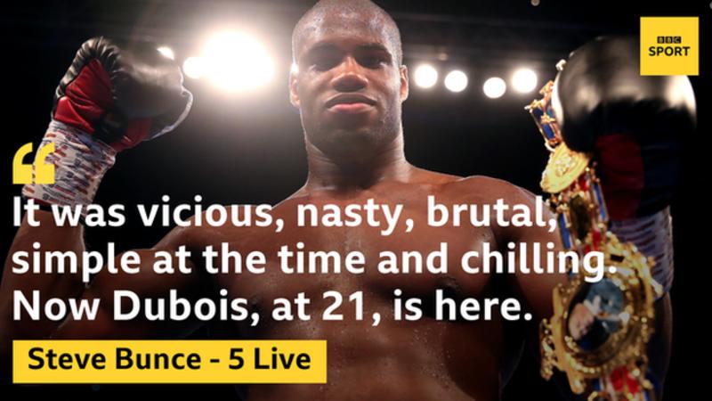Heavyweight knockout specialist Daniel Dubois could be "something special" for British boxing. @bigdaddybunce and Mike Costello have had their say here ➡https://bbc.in/2YQCskm #bbcboxing
