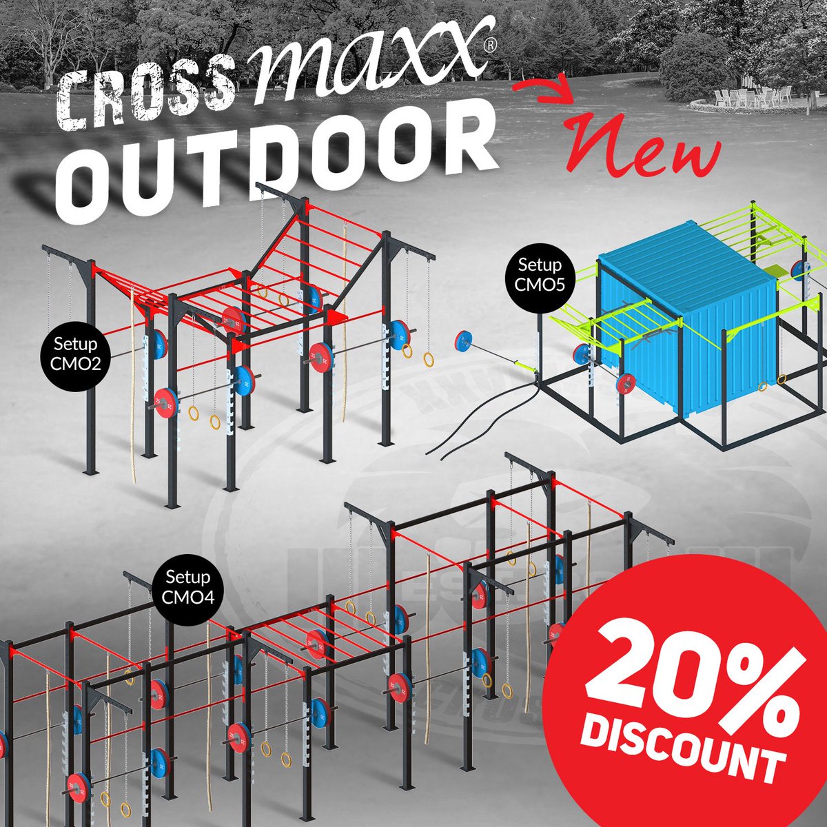 Take your training outdoor with our brand new Crossmaxx Outdoor collection. Now with 20% discount, valid until July 31. 
More info:
lifemaxx.com/nl/crossmaxx-o…
#crossmaxxoutdoor #outdoortraining #fitnessoutdoor #crossfitoutdoor
