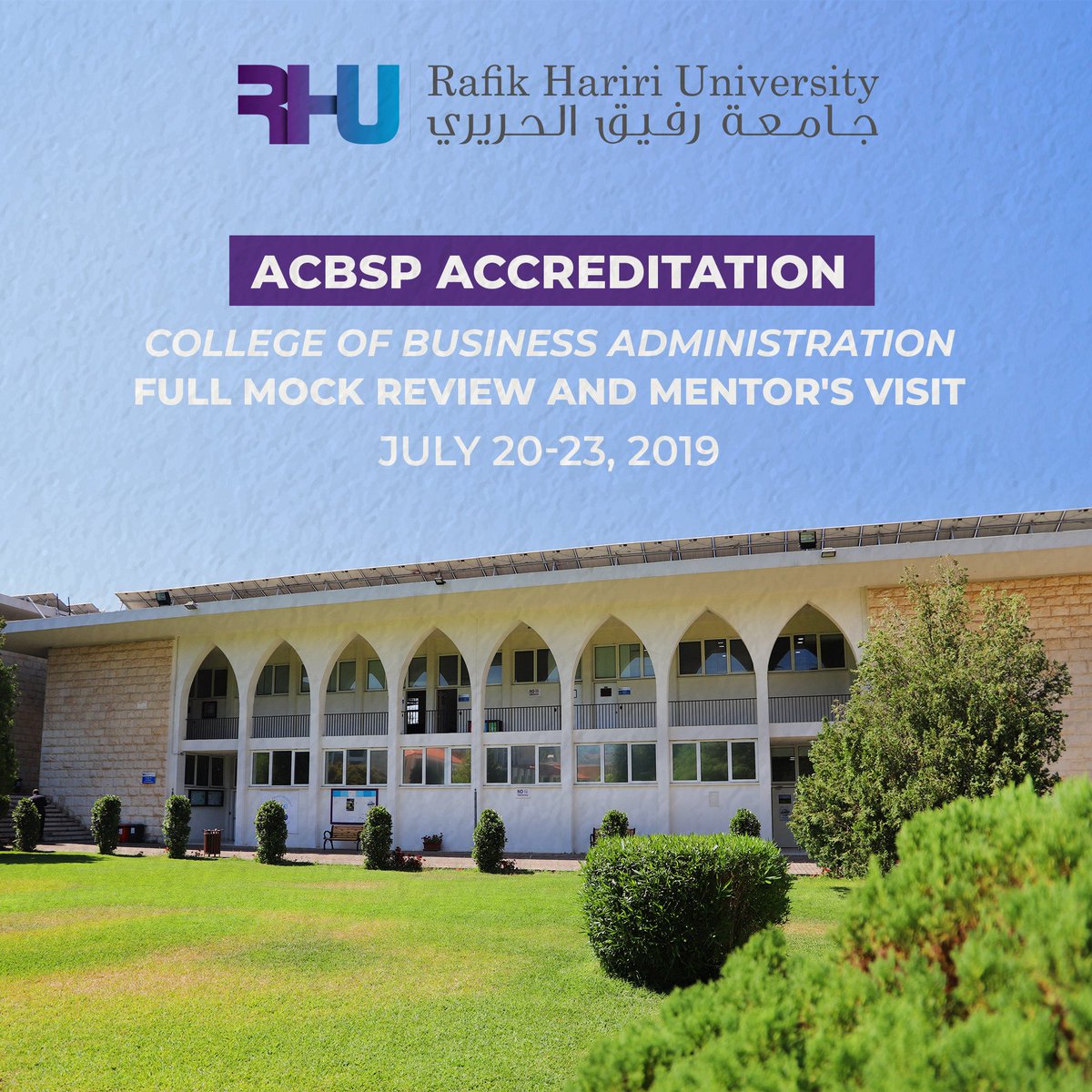 RHU_Lebanon's tweet photo. #RHUNews: #RHU anticipates full review and mentor's visit of the Accreditation Council for Business Schools and Programs #ACBSP this week, serving to signify quality of RHU #business #education programs #GoRHU!
#rafikhaririuniversity #AffordableExcellence #businessadministration https://t.co/KuhRDHoCa9
