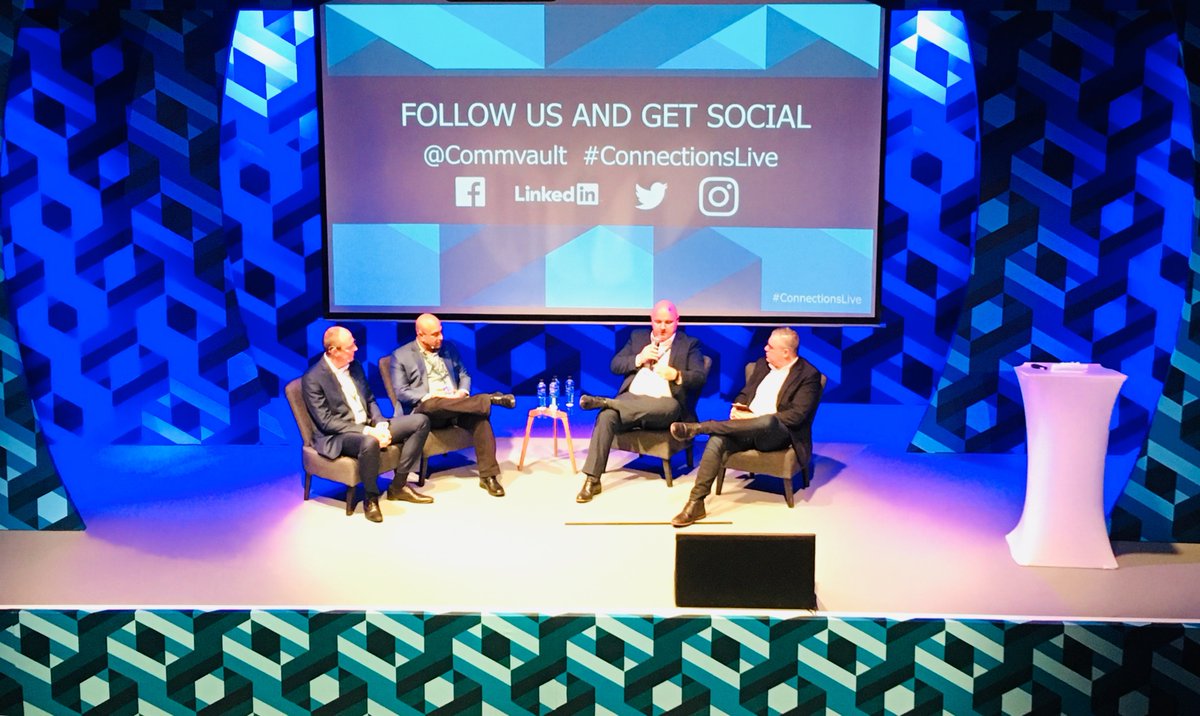 Commvault's tweet photo. 📢HEARD AT #ConnectionsLive #Johannesburg - #Partners @HitachiVantara &amp; @HPE_Storage take to the main stage, saying data governance, de-risking &amp; #datamanagement are 3 of the main things that keep them awake at night... https://t.co/aNXEsfeTcQ