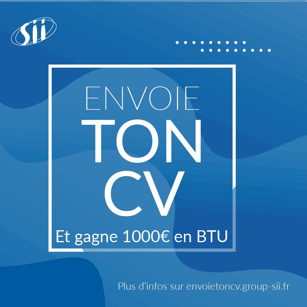 COURTOISPhilipp's tweet image. Envie de construire les usages et solutions de demain ? Envoie ton CV sur envoietoncv.sii-group.com et gagne 1000€ en BTU ! #Fungenieur #BTUProtocol #Cryptomonnies #Blockchain #Crypto