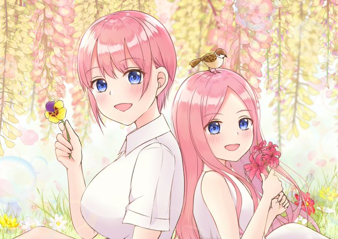 呉亮宏 🌸イ🦋ラ🎧ス🍀ト⭐さんがTwitterに投稿した中野一花(五等分の花嫁)のイラスト。