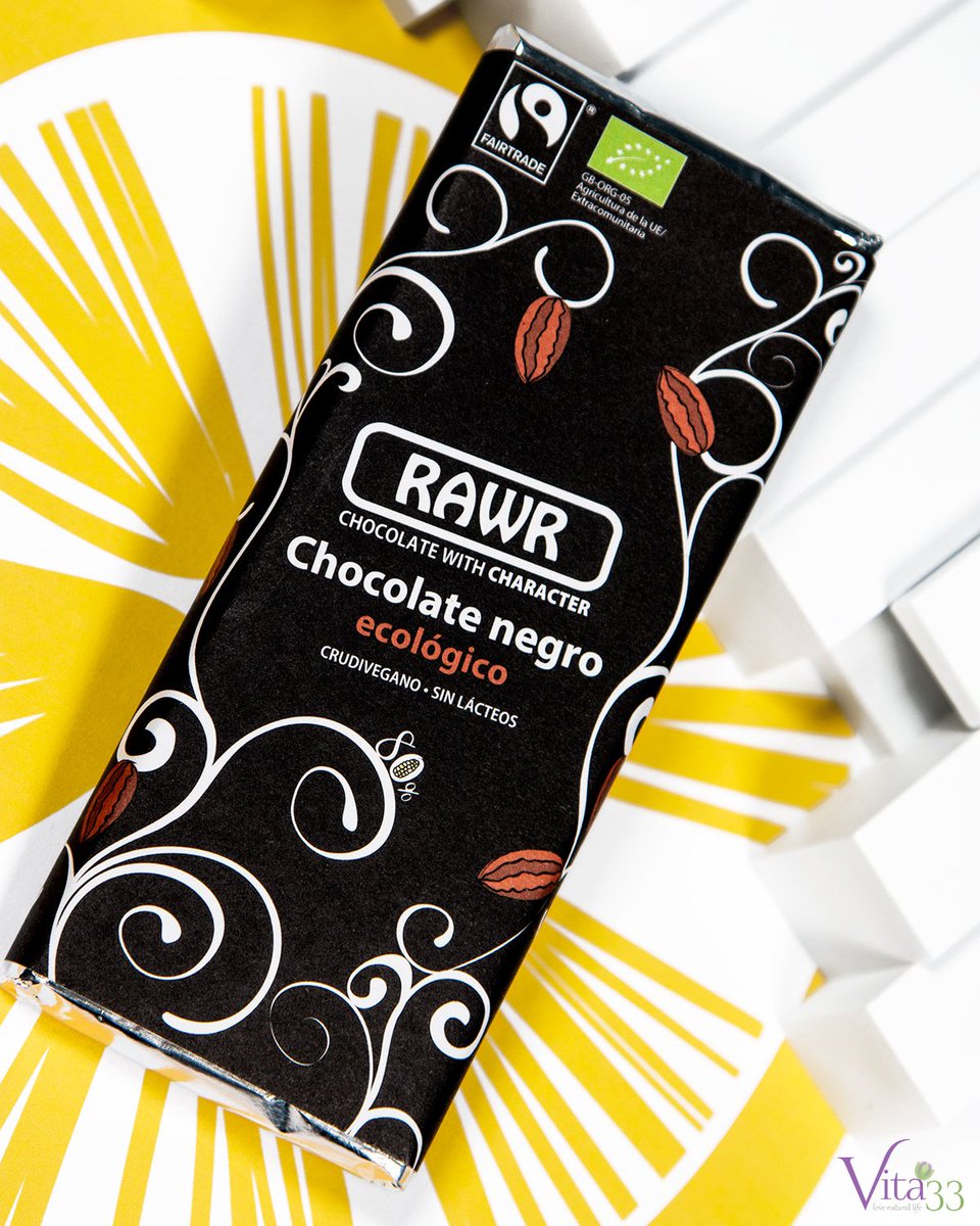 🍫¡Date un capricho! Chocolate negro 80% Si te gusta el sabor intenso a chocolate con una pizca de vainilla tienes que probar el chocolate crudivegano de <a href="/rawrchocolate/">Rawr Chocolate</a> Cacao orgánico vegano y sin gluten.😍 vita33.com/rawr-m-175.htm…