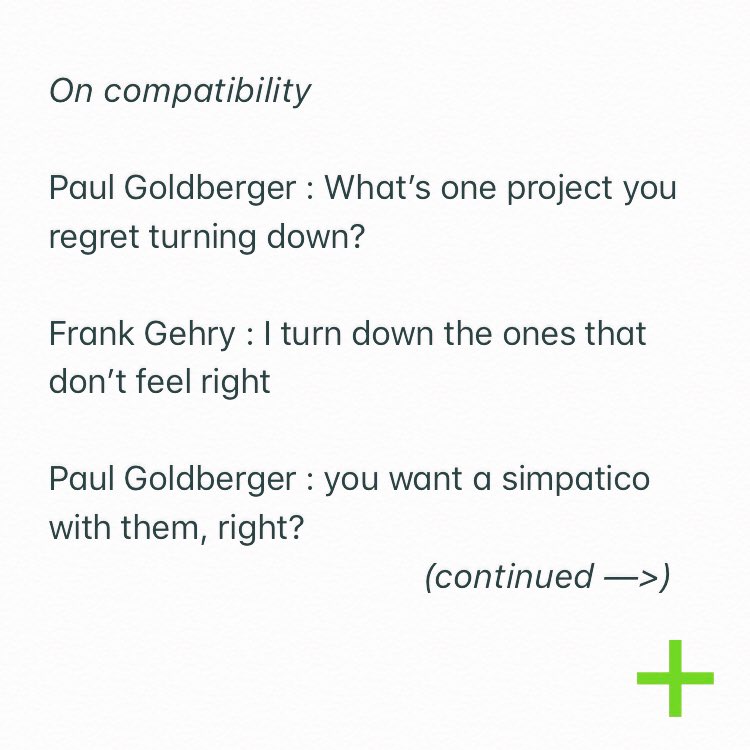WallenDaub's tweet photo. Part Two of #NINEnodes on a vibrant conversation between notable architect @FGehry + #architecture critic/author @paulgoldberger at the @92Y. Learn more about Gehry + his #design process in Goldberger’s book #BuildingArt .✨ https://t.co/9wEjkQxOkZ https://t.co/bAVdTcbtxW