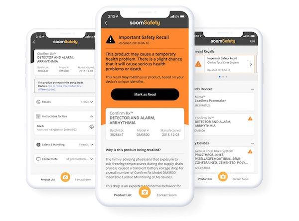ramaduro's tweet photo. Soom Launches Mobile App That Notifies Patients, Caregivers and Nurses of Medical Device Recalls https://t.co/VGRzVWAQVq #openFDA #OpenSource #OpenHealth #medicaldevices #SoomSafety https://t.co/iMUi6UAnbh