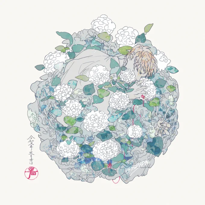 skebにてご依頼頂きました絵をこちらにも◎季節柄、紫陽花の描写された絵をご希望の方が多かったのですが、どれも大変楽しく描かせていただきました!重ねまして、みなさまありがとうございました〜 