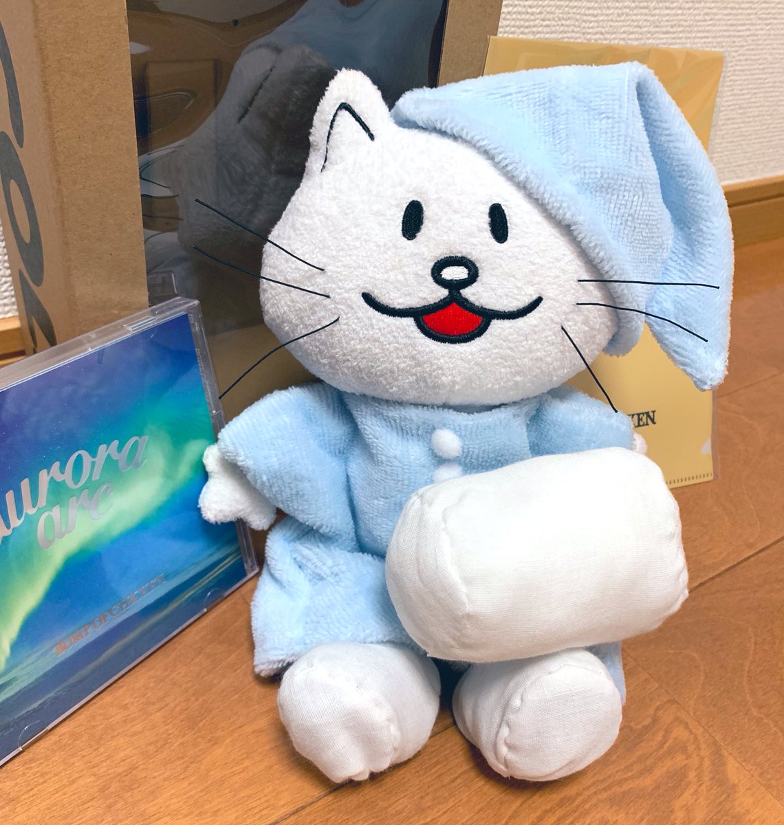 sachi4597's tweet photo. うちのニコルさん見てもらっていいですかー😚❤️！？←親バカ

おやすみニコルさんTシャツ残念ながら私は着れないので…
おやすみニコルさんパジャマ作りました💕
初めてお洋服作った上に手縫いで不器用爆発してますけど！！

#BUMP手芸部
#ニコル
#BUMPOFCHICKEN 
#BUMPerさんと繋がりたい https://t.co/ygyu1LmfuJ