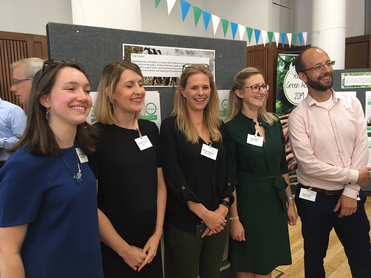 EmilyHMiles's tweet photo. The EU exit briefings team, who have been nominated for a @DefraGovUK group award. Awards about to start. I can confirm they are fab. #defraselfie @TamFinkelstein @KonradBishop https://t.co/BFBZ3lEMfQ