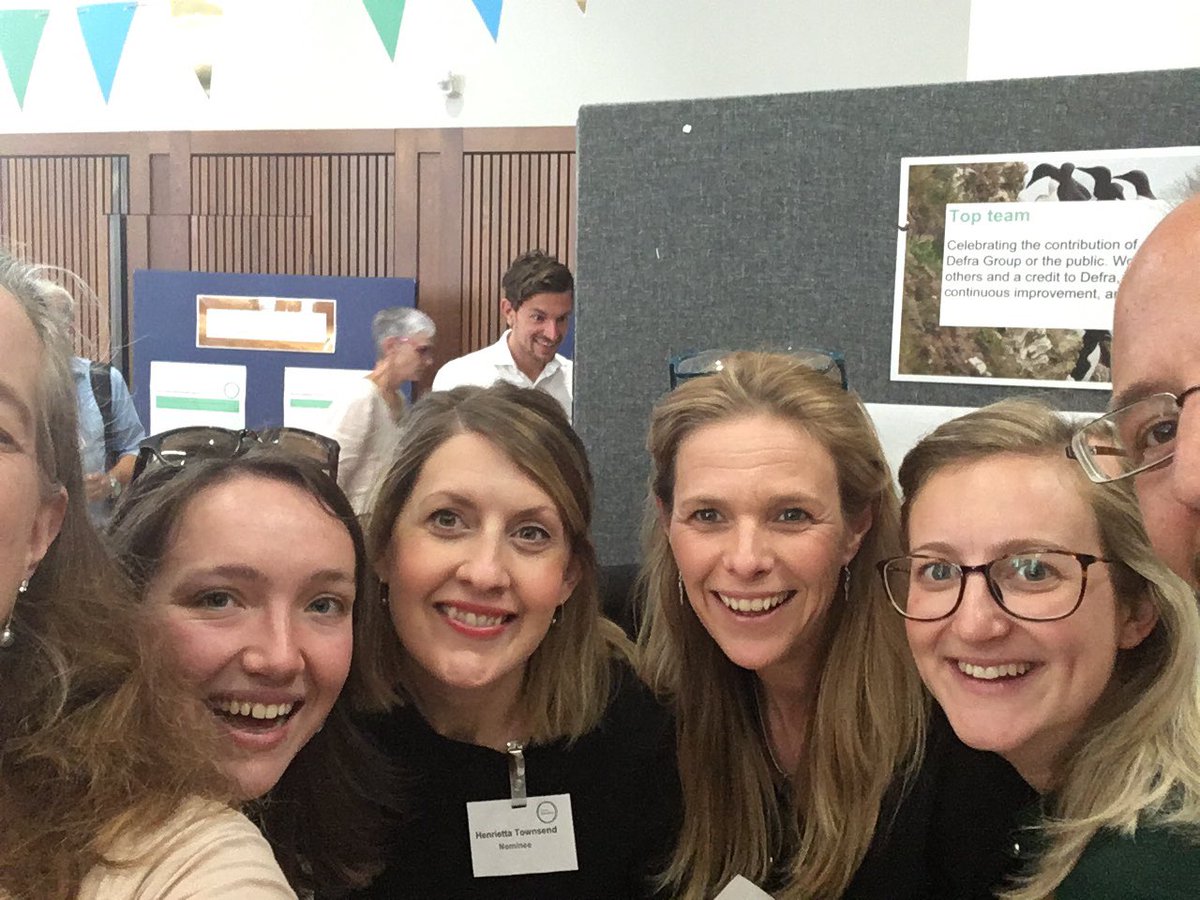EmilyHMiles's tweet photo. The EU exit briefings team, who have been nominated for a @DefraGovUK group award. Awards about to start. I can confirm they are fab. #defraselfie @TamFinkelstein @KonradBishop https://t.co/BFBZ3lEMfQ