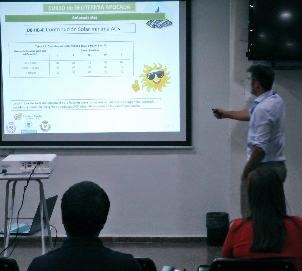 GeotermiaA's tweet photo. La geotermia integrada en el proyecto de #eficiencia edificatoria:
Código técnico y fuentes renovables
📌 Rafael Tejedor @EneresEs
#Curso #Geotermia Aplicada
@FGP_ETSIME ⚒️🌱🎓
#energiasrenovables #ODS
@EneresEs @Info_ecoforest @Uponor_ES #EDASU #IPMA @minasenergiaupm @La_UPM https://t.co/KJKszdUcaX