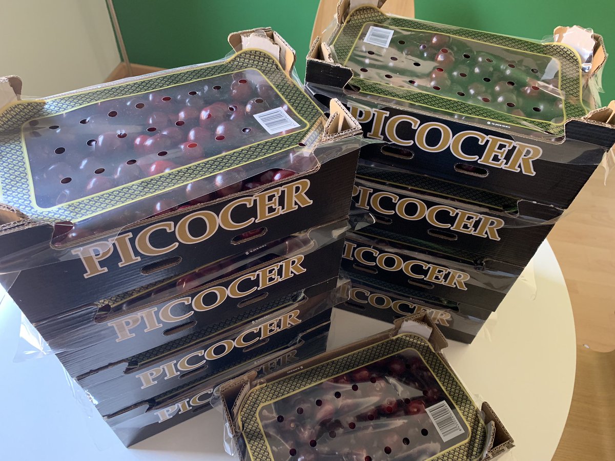 GloinSL's tweet photo. Hoy nos han dejado en la oficina un poquito de nuestra tierra 🍒 para disfrute de nuestros #gloiners. ¡Así da gusto! Mil gracias 😊 a nuestro socio y amigo Eduardo por el detallazo. #picota #extremadura https://t.co/Cgu3aEjIAG