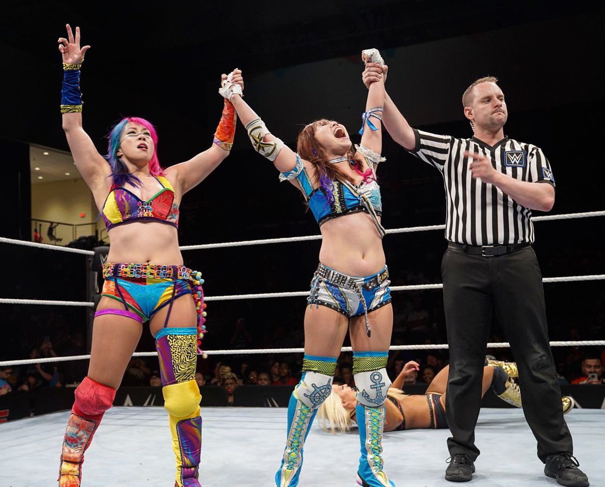 I'm now exciting to see this tomorrow! Kabuki Warriors finally getting what they deserve...and it's a championship match against The IIconics!

#PiratePrincess
#EmpressOfTomorrow
#KabukiWarriors 

@KairiSaneWWE @WWEAsuka @RealPaigeWWE