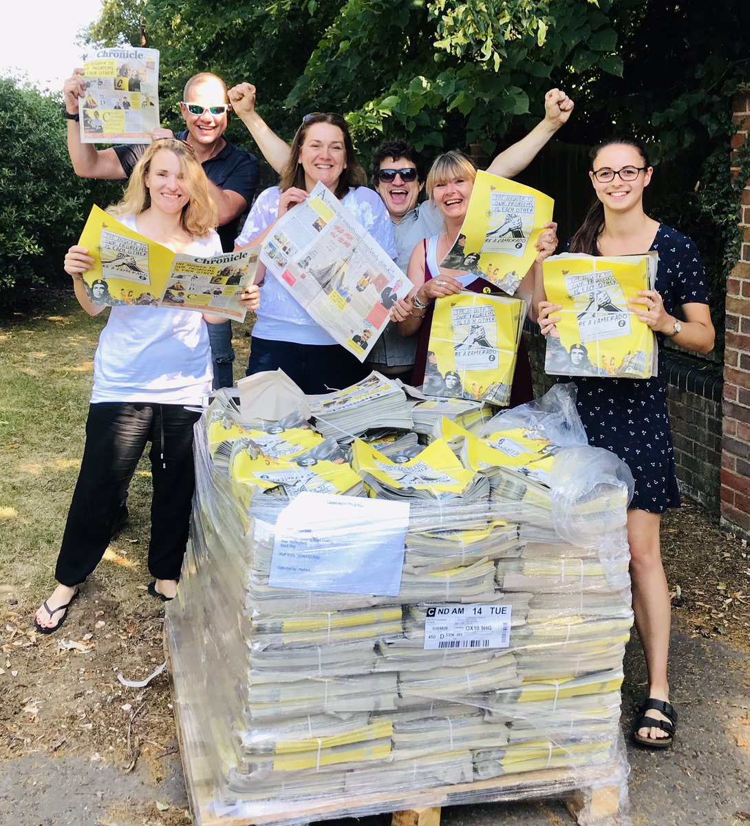 Camerados_org's tweet photo. Big day for our movement! First edition of our Camerados Chronicle newspaper just arrived! 😲🙌👏Stories of #camerados looking out for each other everywhere. A damn fine read! https://t.co/WPiBvZ3mXI