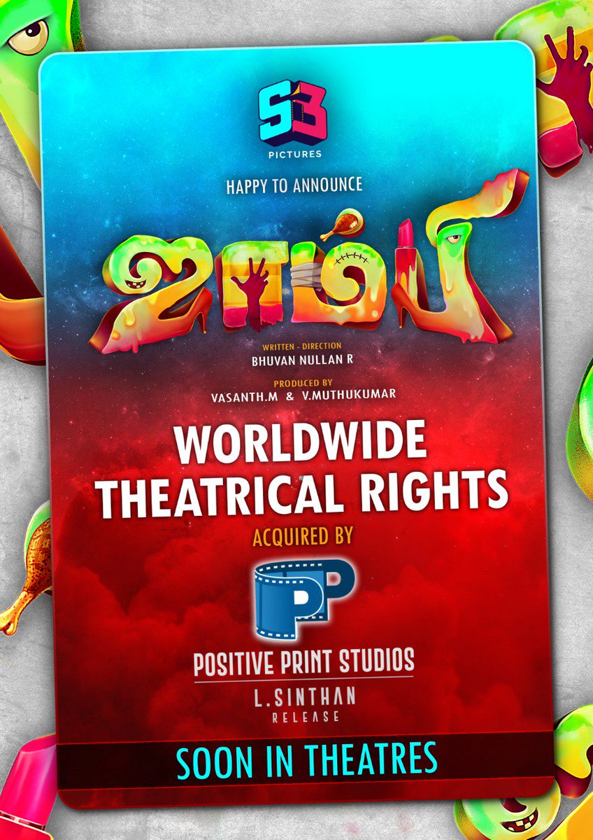 kollywoodtimes's tweet photo. Positive Print Studios has Acquired Worldwide theatrical rights of #Zombie 🧟♂️🧟♀️. Releasing soon !!
#ZombieWithPositivePrintStudios
@S3_Pictures @iYogiBabu @iamyashikaanand @Gopiaravindhraj @17BhuvanR @Premgiamaren @johnsoncinepro @digitallynow https://t.co/4ijz81Huun