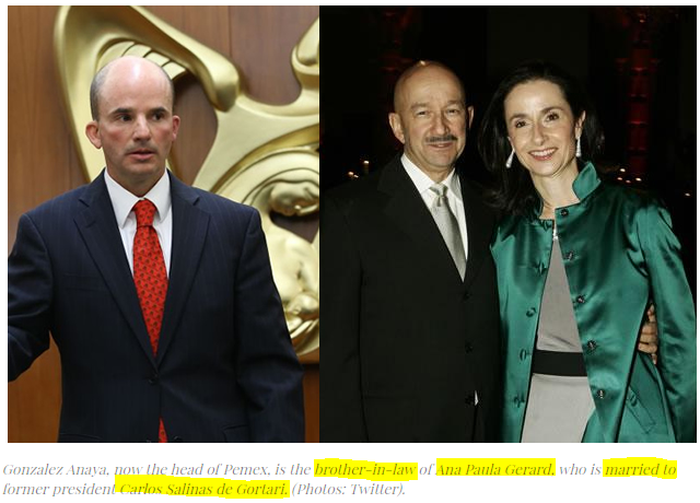 16/ Anima, INC co-founder (&  #NXIVM member) Alejandra Gonzalez Anaya: - Sister of Jose Gonzalez Anaya- on President Enrique Pena Nieto's administration (SS, then Finance Minister)- former PEMEX CEO- ALSO Brother-in-law to former President Carlos Salinas!