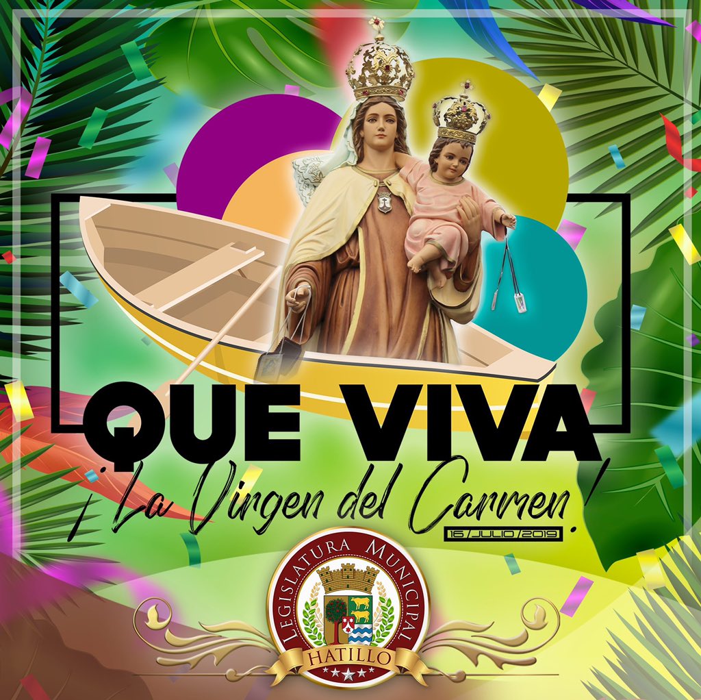 🎉🎊¡Celebramos por todo lo alto y junto a nuestros compueblanos, el Día de Nuestra Patrona, la Excelsa Virgen del Carmen!🎊🎉

Que su amor puro y sincero cubra a todo nuestro País en este momento histórico que atraviesa.  

📣¡Qué viva la Virgen del Carmen! ¡Qué viva!📣