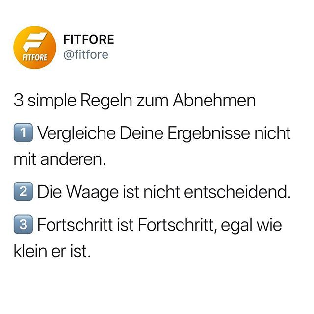fitfore's tweet photo. Befolge diese 3 Regeln und ich verspreche Dir, Abnehmen wird Dir um einiges leichter fallen.
-
1️⃣ Es ist 💩 egal, wie viel und wie schnell Deine Freundin, Influencer XY oder Dein Kater abnimmt. So lange Du Dich mit anderen vergleichst, wirst Du nie zufri… https://t.co/WsUaheHdfg https://t.co/lvl8zULvCx