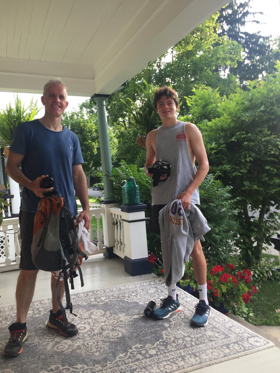 HansenRocks's tweet photo. Ian and Uncle Rik back from running up #prospectmountain for #spartantraining Well done! https://t.co/6hw2jeF6Ip