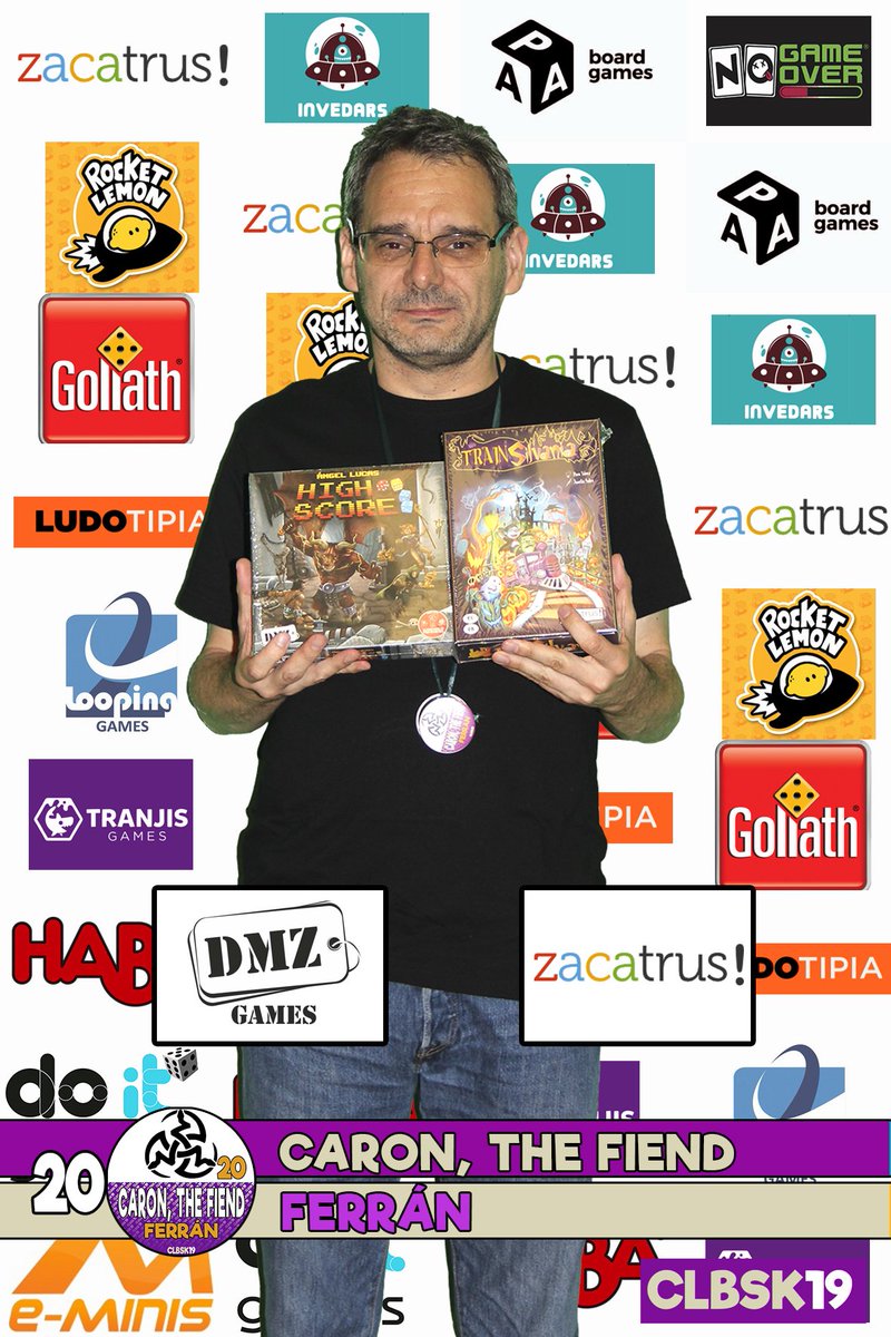 clbsk's tweet photo. @caronthefiend se fue con un lote con dos juegos de @DMZ_Games y de @zacatrus . Muchísimas gracias a los dos por vuestro apoyo un año más a las #CLBSK
#CLBSK19
#PATROCINADORESCLBSK https://t.co/4fOLvwSsTt