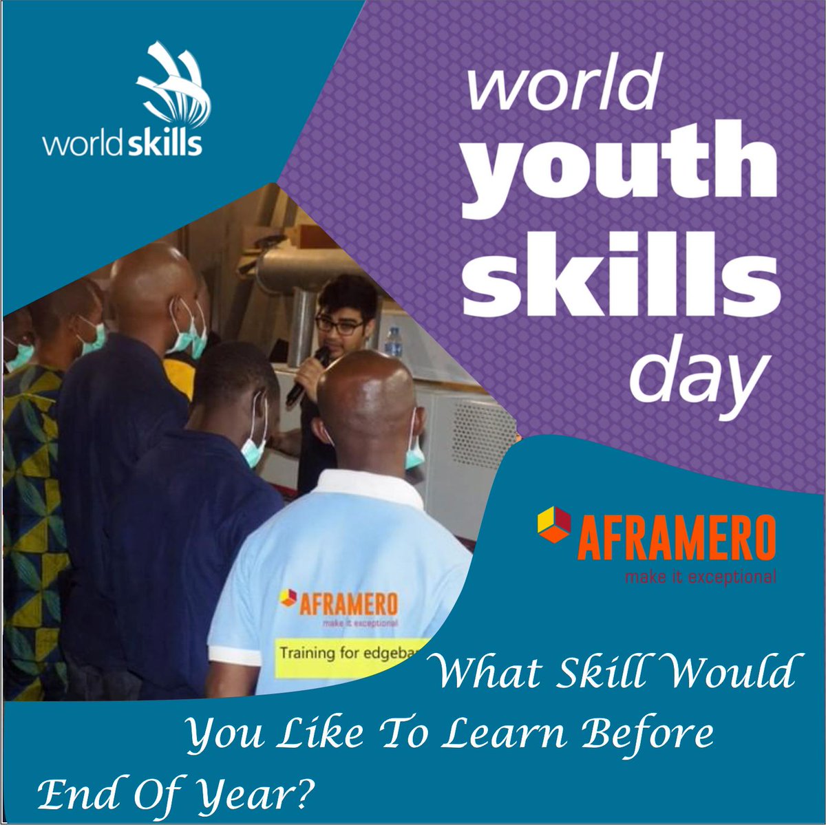 AframeroLimited's tweet photo. @AframeroLimited World Youth Skills Day
What skill would you like to learn before end of year...
#Worldskills #WorldYouthSkillsDay2019 #furnitureskills #interiordesignskills #furnitureinstallationskills #furnituretrainingskills #makeitexceptional https://t.co/XtFpdzCnnA