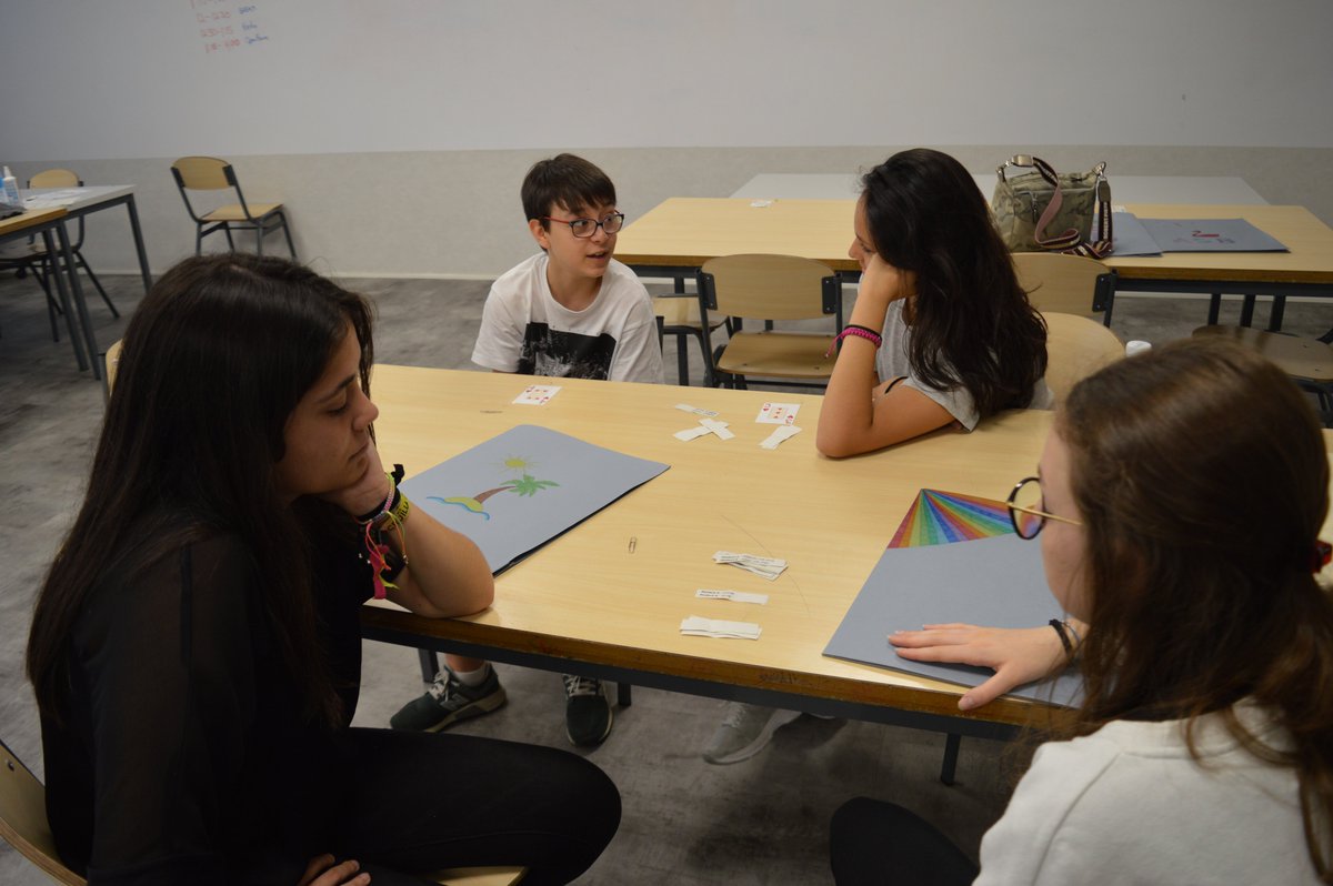 ASBEnglish's tweet photo. Yesterday, students in C2 were paired up and given sheets of paper stating two different points of view which they had to defend during 5 minutes. Next stop, national debate team! https://t.co/lKDhue243p