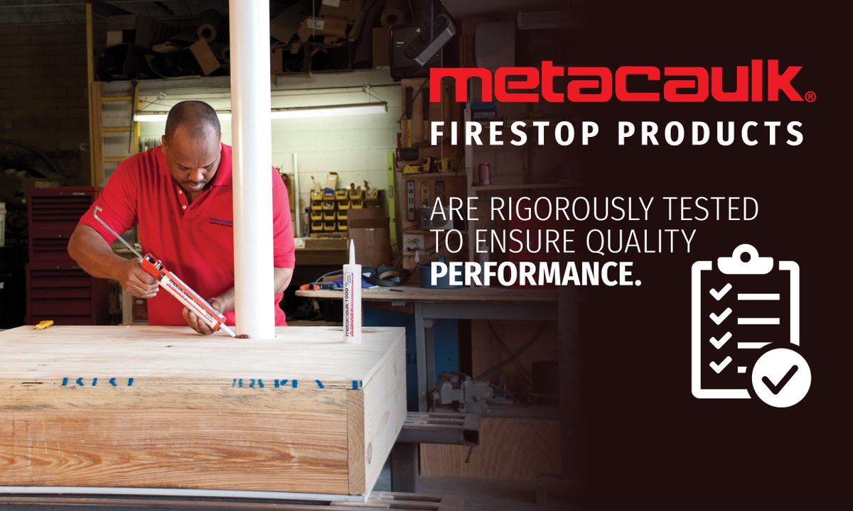 RectorSeal's tweet image. We take firestopping seriously, which is why we test our products rigorously to ensure they work for when you need them most. Learn more about our products at metacaulk.com
#firestopsolutions #firestopping #buildingsafety