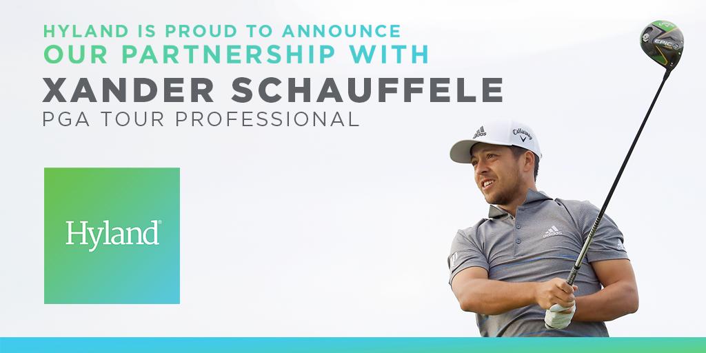 Hyland signs on the “X”! Welcome to the team, <a href="/XSchauffele/">Xander Schauffele</a>! news.hyland.com/hyland-signs-o… #HylandSponsoredAthlete