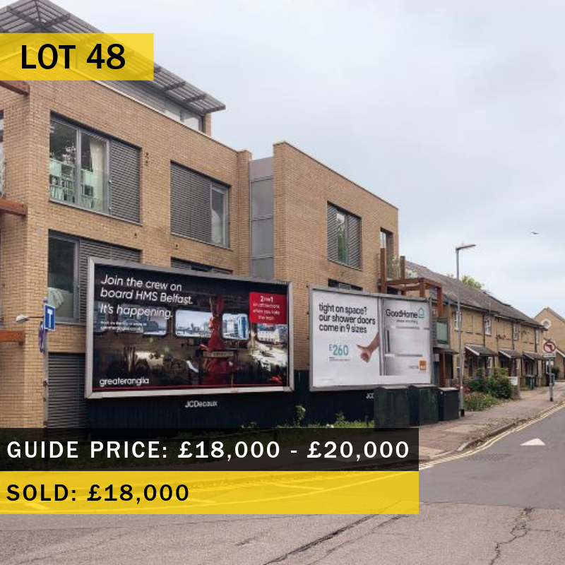 StrettonsAuc's tweet image. Lot 48: Freehold vacant site on the south side of New Street in Cambridge, Cambridgeshire, CB1.

Sold: £18,000.

For more information Click here: strettons.auction/NewStreet

#Auction #AdvertisingBoard #Advertising #VacantSide #Cambridgeshire