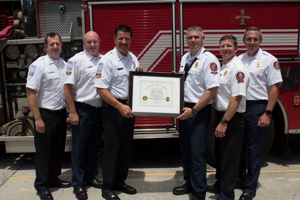 cobbcountyfire's tweet photo. Congratulations to Battalion Chief Tom Hancock on earning the title of Executive Fire Officer (EFO) from the National Fire Academy!
The EFO is an extremely difficult &amp; demanding program. We’re extremely proud of Tom &amp; our community is very blessed to have him.
Great job Chief! https://t.co/qx6XPv9QTC