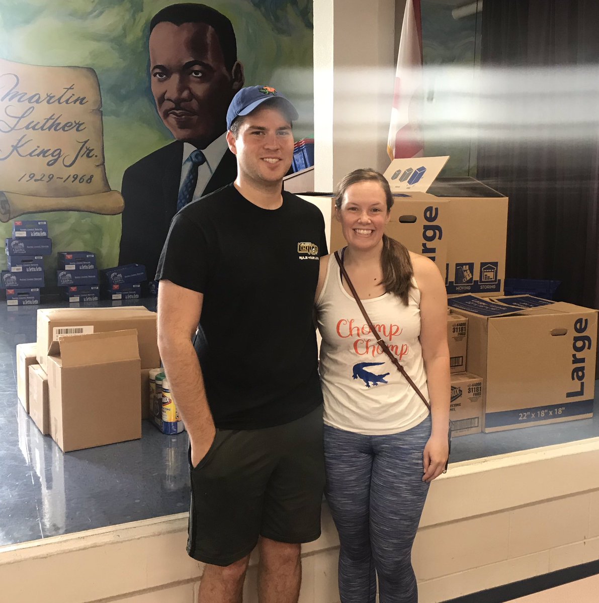 BTW_HCPS's tweet photo. Meet Kelli and Matt Cameron. They just got married. Kelli is a teacher at @RolandParkK8 Instead of wedding gifts they asked for school supplies for our students. We are so thankful for their generosity, partnership and willingness to put our students first. @HillsboroughSch💜🐝 https://t.co/k2AkSFBcLp